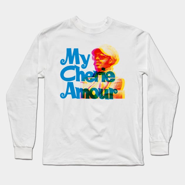 Stevie Wonder My Cherie Amour Long Sleeve T-Shirt by HAPPY TRIP PRESS